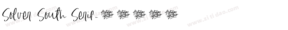 Solver South Serif字体转换